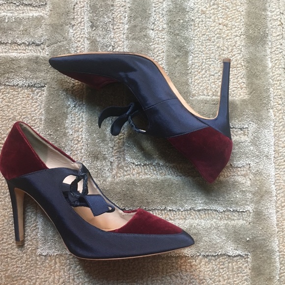 J. CREW - Falsetto Velvet Bow pump, Size 8 - Picture 2 of 7